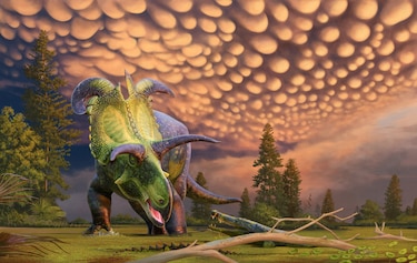 Una nueva especie de dinosaurio herbívoro con cuernos gigantes