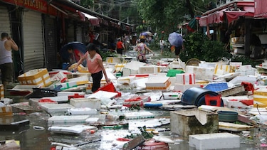 Un fuerte tifón deja dos muertos en China y Taiwán
