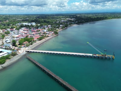 AMP rediseña muelle de Puerto Armuelles mientras obra alcanza 72% de avance
