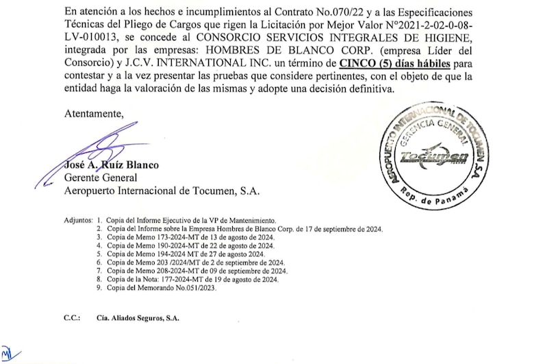 El Minsa evalúa oferta de Hombres de Blanco, a pesar de sus antecedentes en Tocumen, S.A.