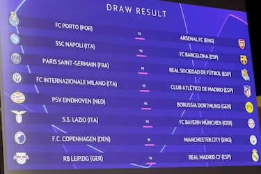 La Real con el PSG; Simeone vuelve a Milán, el Barça a Nápoles y el Real Madrid a Leipzig