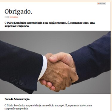 Principal diario económico portugués suspende su edición en papel
