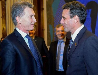 Opositor venezolano Capriles se reúne con presidente Macri