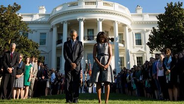 Obama encabeza minuto de silencio en EU en 14º aniversario del 11-S