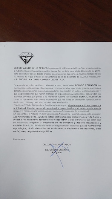 El abogado de Benicio Robinson afirma que la información sobre los cupos del transporte ‘no es de dominio público’