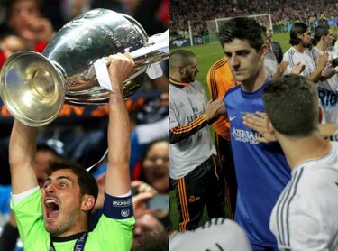 La alegría de Casillas y la resignación de Courtois