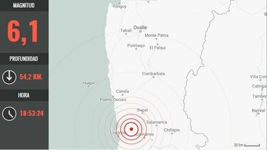 Un sismo de magnitud 6.1 sacude la zona central de Chile