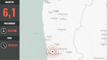 Un sismo de magnitud 6.1 sacude la zona central de Chile