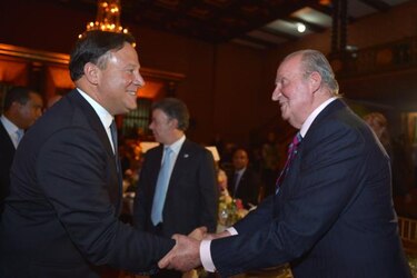 Delegación panameña en cena de despedida al rey Juan Carlos