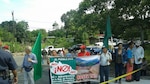 Coordinadora de Bugaba protesta en medio de inauguración de un puente