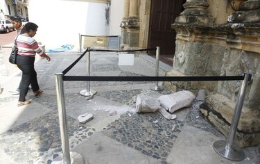 Vandalizan fachada de iglesia Nuestra Señora de la Merced