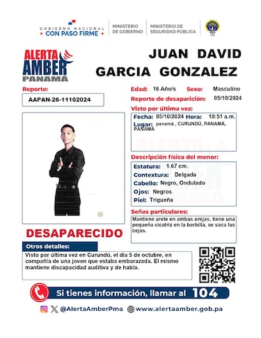 Activan Alerta Amber por desaparición de joven de 16 años con discapacidad auditiva y de habla