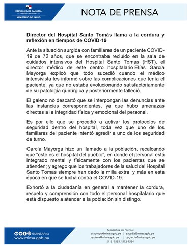 Médicos y personal de salud reciben amenazas de familiares de fallecidos por coronavirus