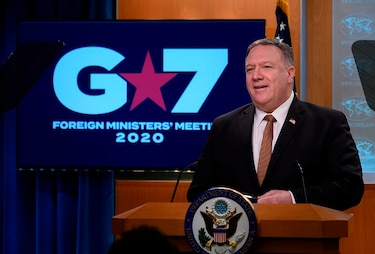 Pompeo ataca en reunión del G7 ‘campaña de desinformación’ de China sobre el Covid-19