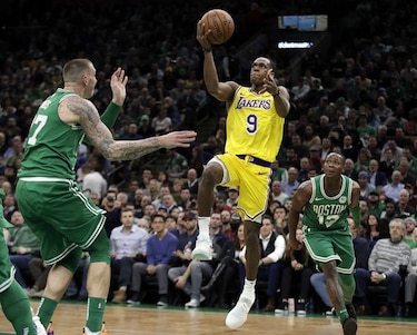 Rondo salva a los Lakers ante los Celtics