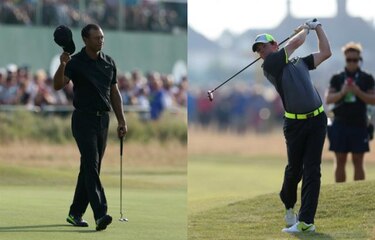 McIlroy se aleja en el primer lugar, Woods casi queda afuera