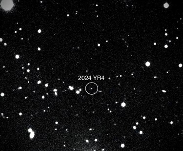 Aumenta el riesgo de impacto contra la Tierra del asteroide 2024 YR4
