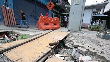 Se deteriora inconclusa obra en la bajada de Salsipuedes