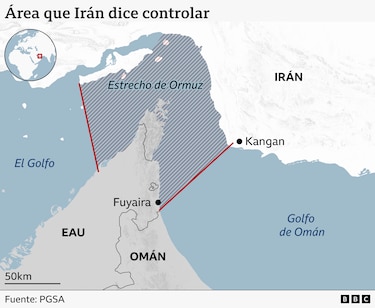 El desafío de Irán a Estados Unidos al ampliar el área del estrecho de Ormuz que considera bajo su control militar