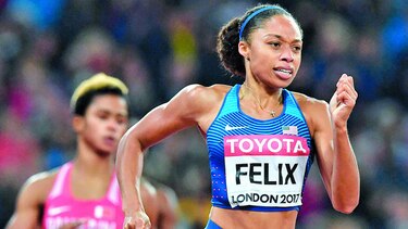 Felix empata récord de medallas de Ottey y Bolt