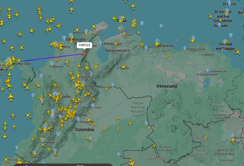 Vuelos entre Panamá y Venezuela operan con normalidad mientras aviadores de Colombia advierten sobre riesgos