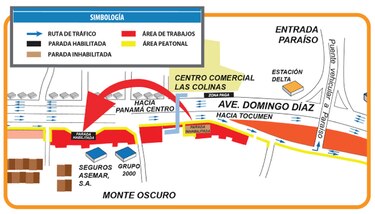 Reubicarán temporalmente la parada en Las Colinas de San Miguelito