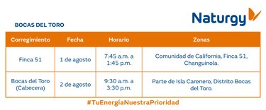 Trabajos de mantenimiento en la red eléctrica del 28 de julio al 3 de agosto 2025