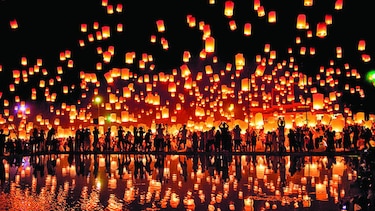 Festival de luces en el cielo