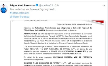 Jugadores de la selección de Panamá emplazan a dirigencia del fútbol