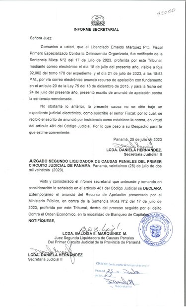 Caso New Business: la fiscalía insistirá en su apelación ante el Tribunal Superior y refuta la excusa del juzgado