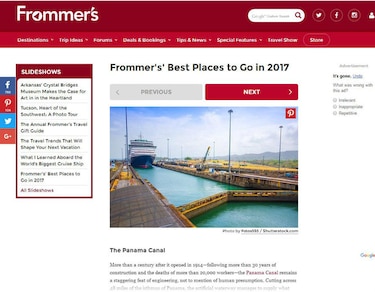 Seleccionan al Canal de Panamá como uno de los mejores sitios turísticos del mundo para visitar en 2017