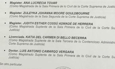Tovar de Zarak y Moore tendrán cortesía de sala ante la Comisión de Credenciales