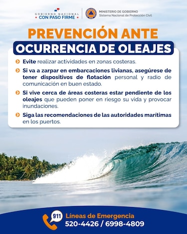 Temperaturas sofocantes en el interior del país, fuerte oleaje en el Caribe y lluvias, se esperan este fin de semana