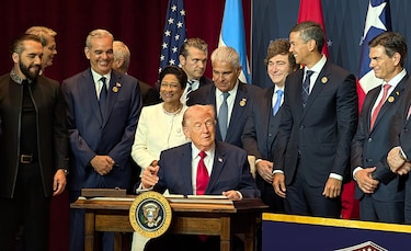 Trump dice ante mandatarios latinoamericanos: ‘No voy a aprender su maldito idioma’