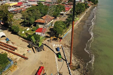 El muelle de Puerto Armuelles, rediseñado ‘con una visión más ambiciosa’, lleva un 30% de avance