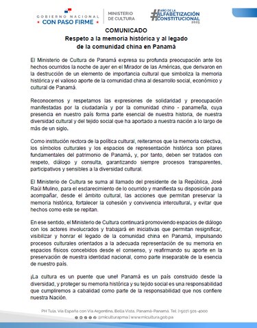 Gobierno de Panamá ordena la inmediata restauración del monumento chino en el mismo sitio, en el Mirador del Puente de las Américas