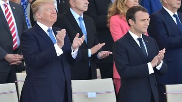 Macron sella su amistad con Trump en el día de la fiesta nacional francesa