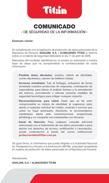 Nuevo ‘hackeo’ a comercio en Panamá afecta información de clientes