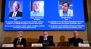 Dos expertos en el clima y un teórico italiano, ganadores del Nobel de Física