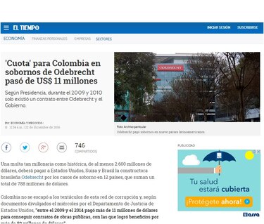 Así reflejan medios internacionales el escándalo de los millonarios sobornos pagados por Odebrecht