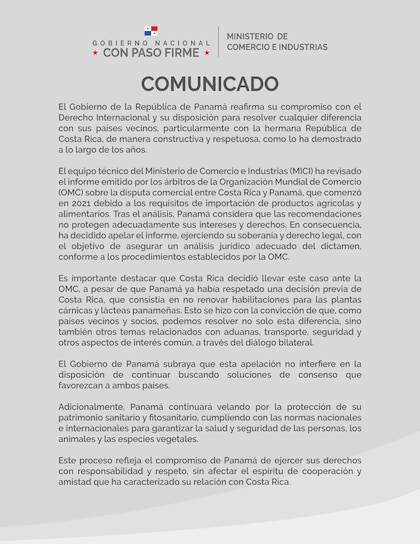 Conozca los 10 datos claves del conflicto comercial entre Panamá y Costa Rica en la OMC