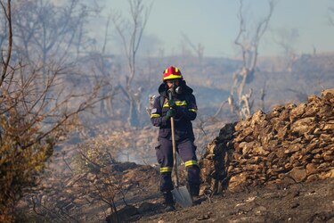 Grecia lucha por tercer día consecutivo contra decenas de incendios en todo el país