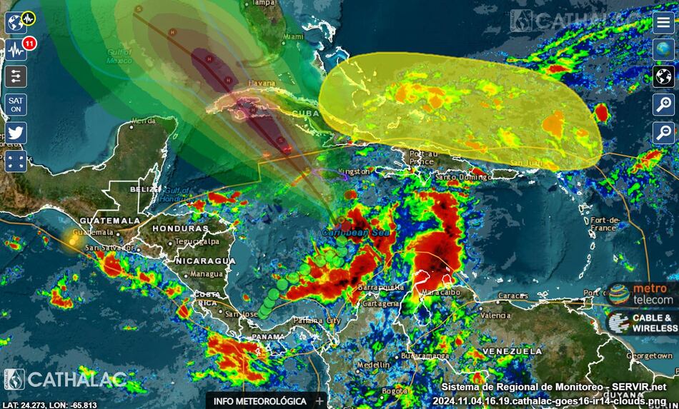 Advertencia en el Caribe: ciclón 18 podría convertirse en huracán Rafael
