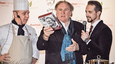 Gérard Depardieu lanza su gama de productos alimenticios en Rusia