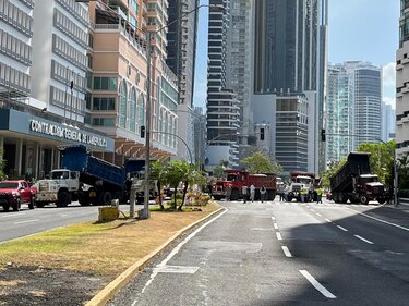 Conductores de camiones cerraron temporalmente la avenida Balboa