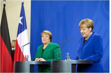 Bachelet descarta recesión en economía chilena tras cita con Merkel