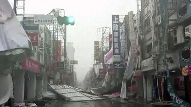Tifón deja al menos tres muerto en Taiwán