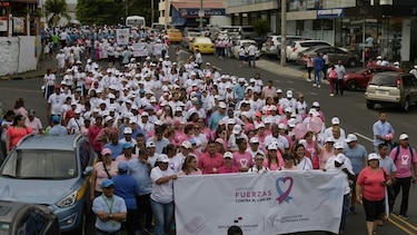 Miles de personas participan en caminata contra el cáncer