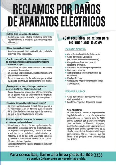 Publican requisitos para reclamar por artefactos dañados en cortes eléctricos