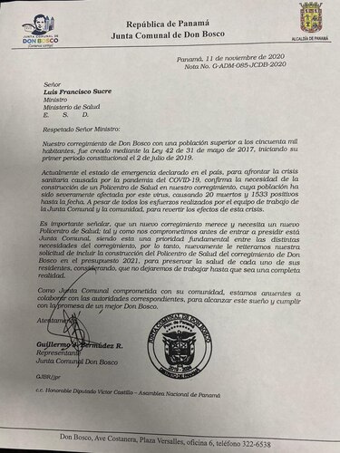 Policentro de Salud beneficiaría a más de 50 mil residentes del corregimiento de Don Bosco